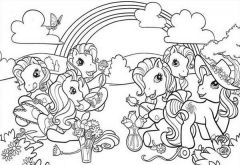 My Little Pony Doing Flower Arrangement Coloring Page