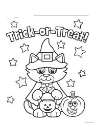 freeable halloween coloring pages kids The scary ghost For animals To