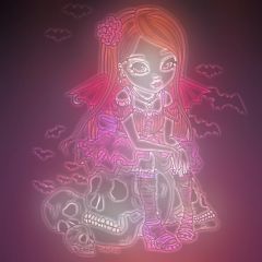 Vampire Girl - bonus neon version!