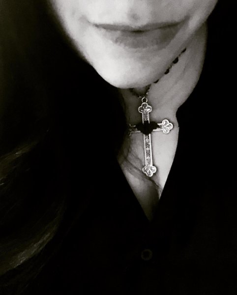 Spooky Bat Cross Necklace