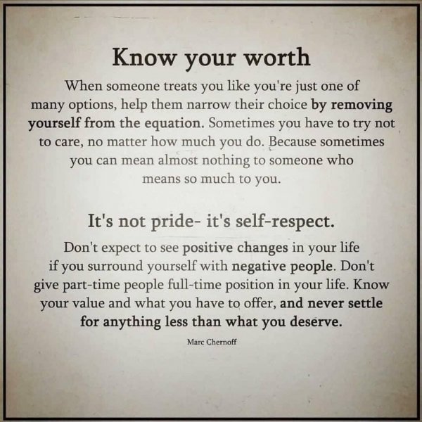 Self worth