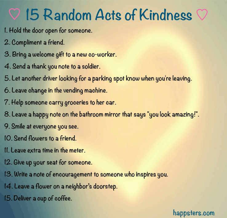 Need ideas for kindness ?