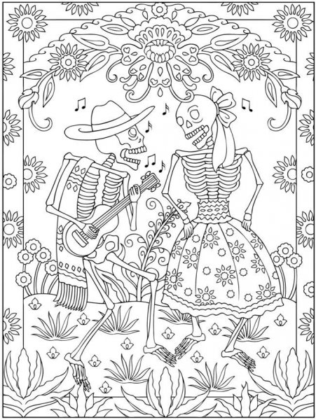 Day of the Dead (Día de Muertos) coloring